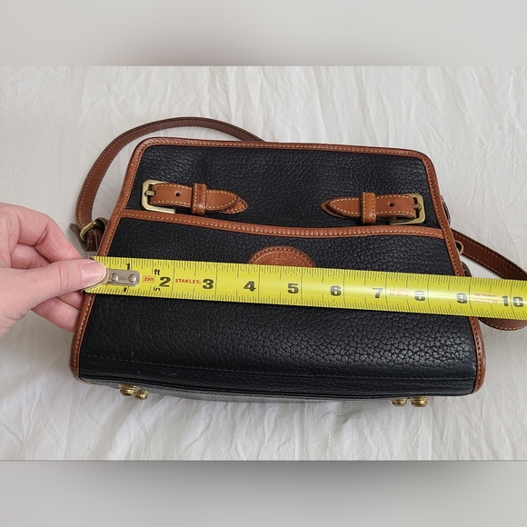 Vintage Dooney & Bourke Buckle Satchel Purse Black Pebbled Leather USA Designer - Picture 13 of 16